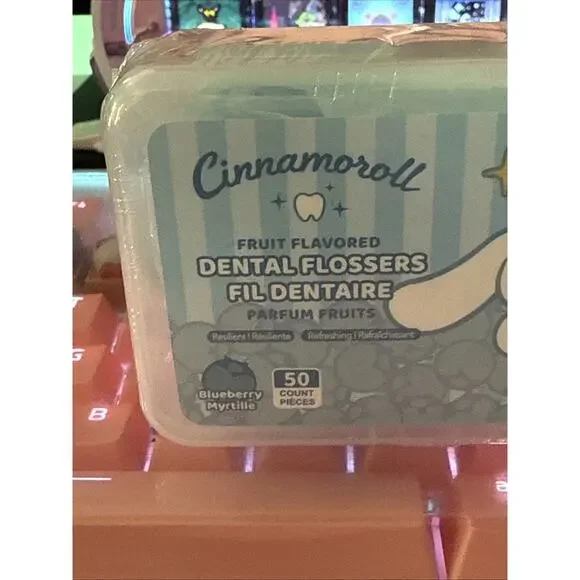 Sanrio Cinnamoroll Dental Flossers Blueberry Flavor 50 Sealed Oral Care Picks - Picture 4 of 16